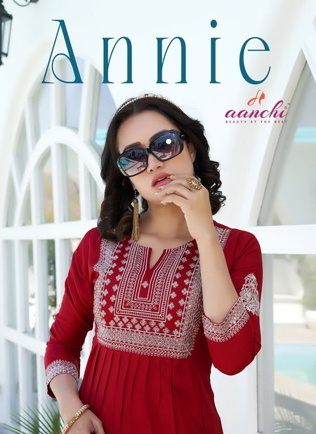 Annie By Annie Embroidery Rayon Short Ladies Top Wholesale Price In Surat