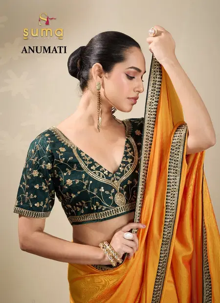 Anumati By Suma Designer Vichitra Wholesale Party Wear Saree Suppliers In Mumbai
