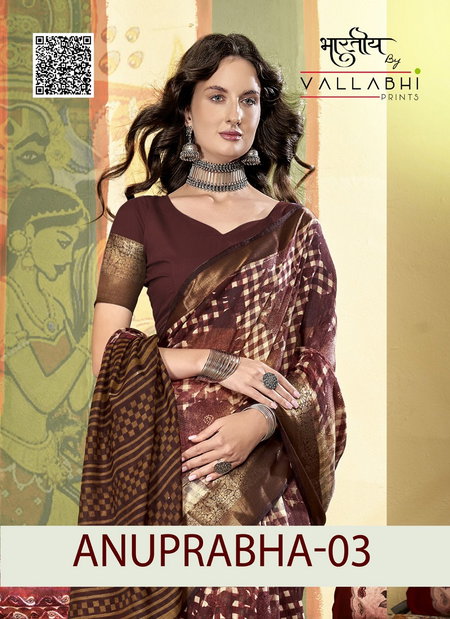 Anuprabha 03 By Vallabhi Linen Printed Sarees Wholesale Price In Surat