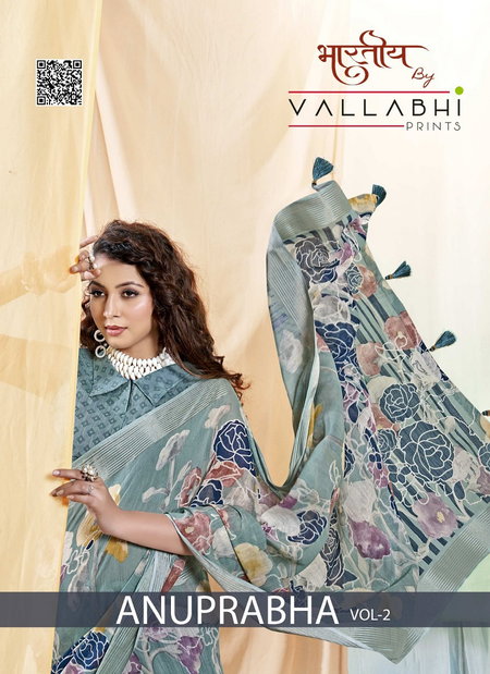 Anuprabha Vol 2 By Vallabhi Linen Printed Sarees Wholesale In India
