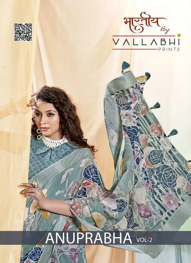 Anuprabha Vol 2 By Vallabhi Linen Printed Sarees Wholesale In India