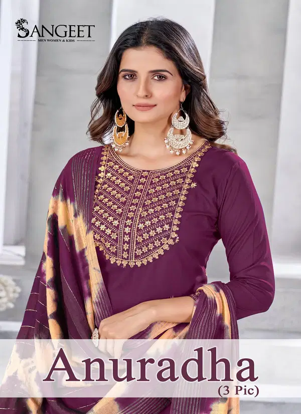 Anuradha By Sangeet Rayon Embroidery Kurti With Bottom Dupatta Orders In India