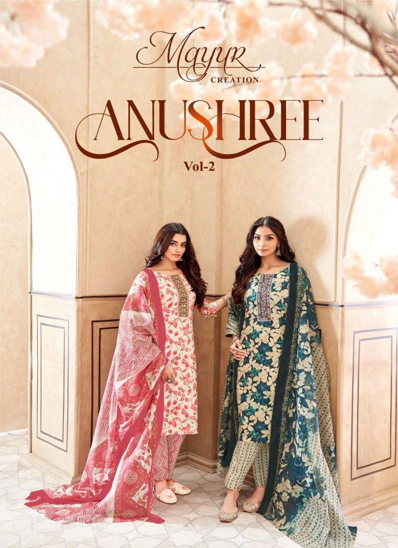 Anushree Vol 2 By Mayur Cotton Printed Kurti With Bottom Dupatta Wholesale Online Catalog