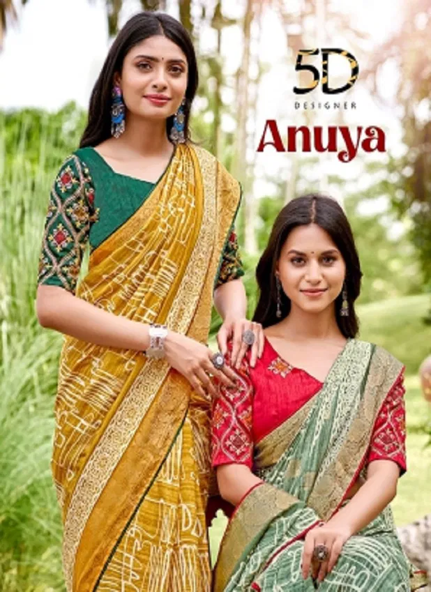 Anuya By 5D Designer Silk Wedding Wear Sarees Wholesale In India