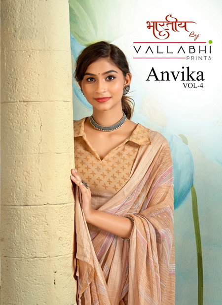 Anvika Vol 4 By Vallabhi Printed Georgette Sarees Wholesale Shop In Surat