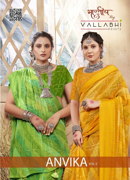 Anvika Vol 5 By Vallabhi Designer Printed Georgette Sarees Wholesalers In Delhi