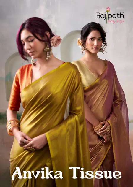 Anvika By Rajpath Tissue Handloom Tissue Fancy Saree Wholesale Price In Surat