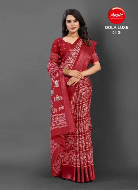 Apple Dola Luxe 04 Daily Wear Dola Silk Printed Sarees Wholesale Shop In Surat
