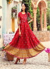 Aradhna Bandhani 2 Heavy Cotton Printed Festive Wear Anarkali Long Kurtis Collection
