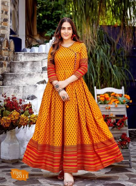 Indigo Elegance Long Cotton Anarkali | Buy Women Clothing