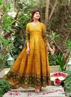 Aradhna Ikat 2 Heavy Rayon Designer Printed  Anarkali Long Kurti Collection