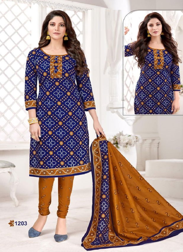 Arihant Lassa Bandhani Special 12 Casual Daily Wear Cotton Dress Material Collection