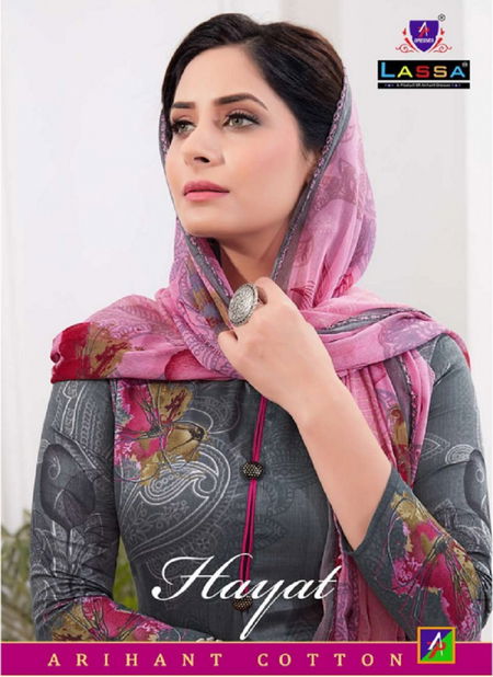 Arihant Lassa Hayat Printed Cotton Casual Wear Dress Material Collection
 Catalog