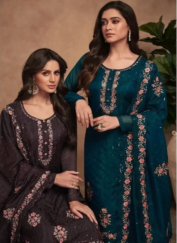 Arisha By Amirah Embroidery Organza Designer Salwar Suits Catalog
