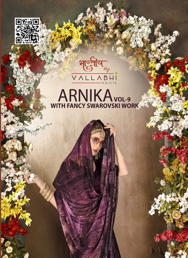 Arnika Vol 9 By Vallabhi Georgette Abstract Printed Saree Suppliers In India