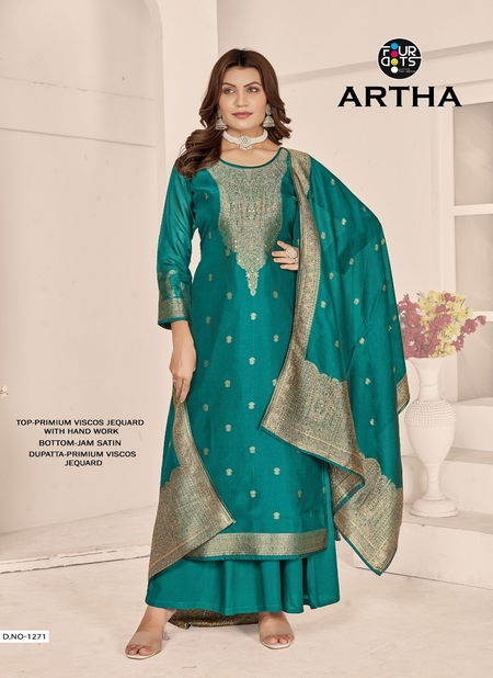 Artha By Four Dots Premium Viscose Jacquard Salwar Suits Suppliers In India Catalog