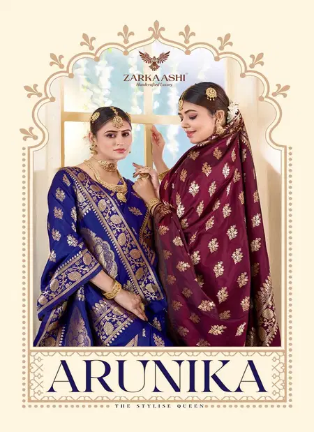 Arunika By Zarkaashi Katan Silk Wholesale Wedding Wear Saree In India
