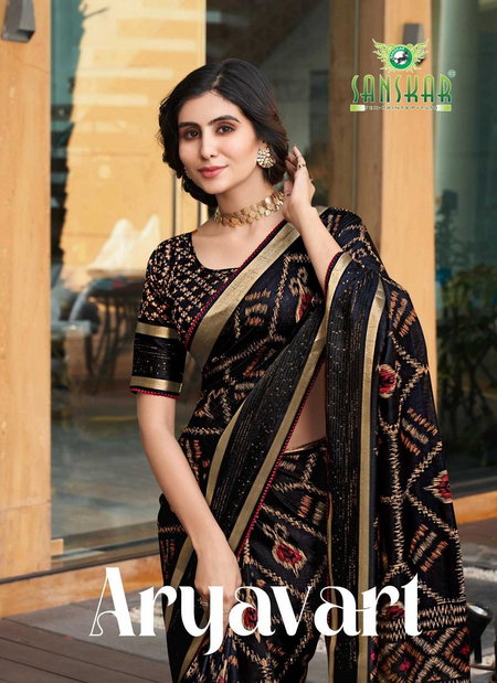 Aryavart By Sanskar Cotton Weaving Pattern Saree Collection Wholesalers In Delhi