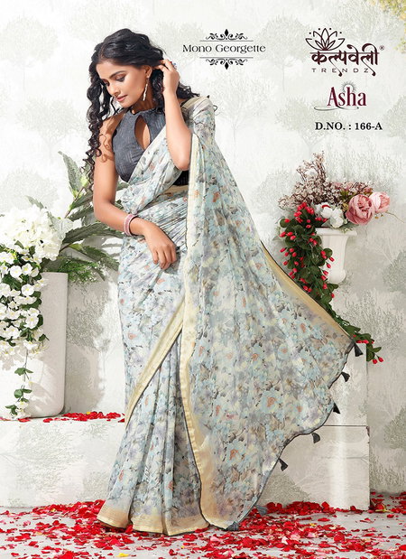 Asha166 By kalpatru Mono Georgette Daily Wear Sarees Wholesale Shop In Surat