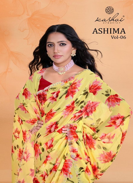 Ashima Vol 6 By Kashvi Georgette Daily Wear Sarees Wholesale Online
