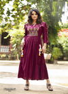 Ashmi Ghoomar New Exclusive Wear Rayon Long Designer Anarkali Kurti Collection