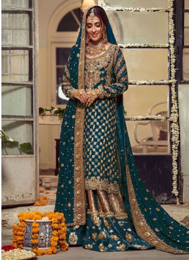 Asim Jofa 56067 Colours Fancy Wedding Wear Georgette Heavy Pakistani Salwar Kameez Collection