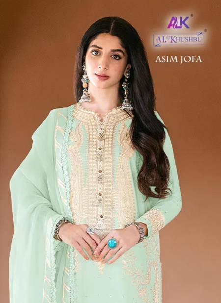 Asim Jofa By Alk Khushbu Embroidery Georgette Pakistani Suit Wholesale Market In Surat
 Catalog