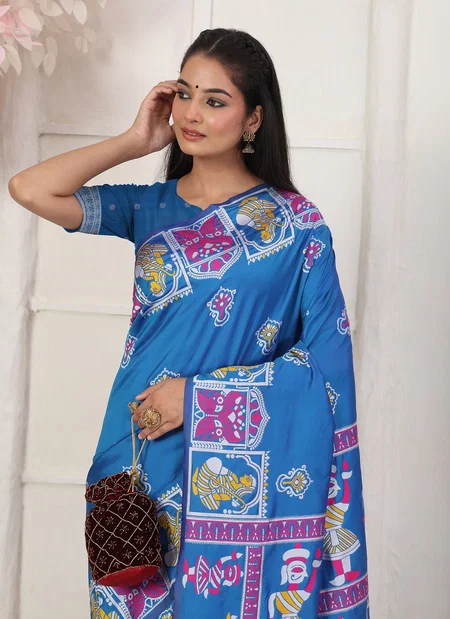 Ast Rangmanch Silk Blend Fancy Special Saree Exporters In India