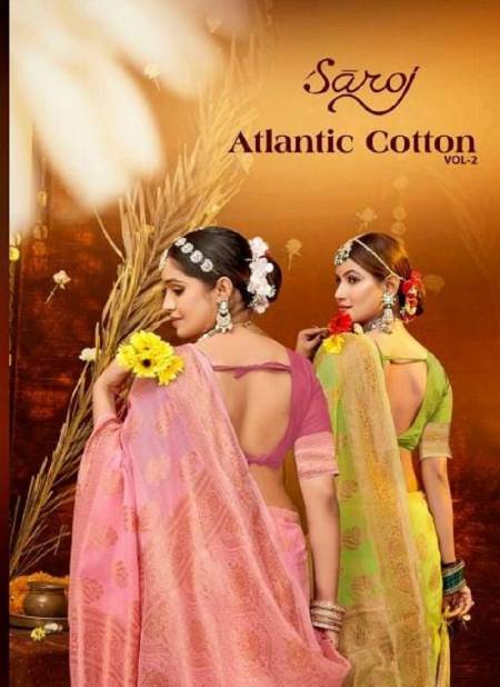 Atlantic Cotton Vol 2 By Saroj Rich Pallu Designer Sarees Wholesale Price In Surat
