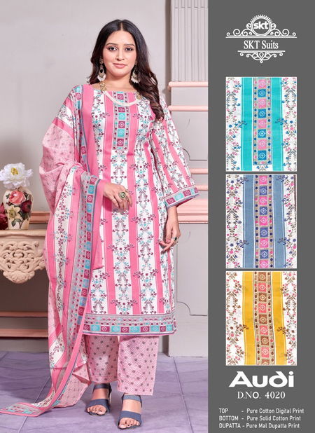 Audi 4020 Digital Printed Cotton Dress Material Wholesale Market In Surat Catalog