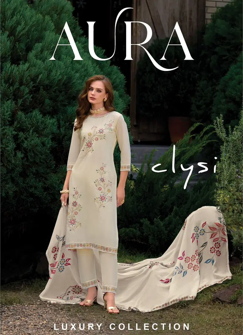 Aura By Clysi Cambric Cotton Kurti With Bottom Dupatta Exporters In India