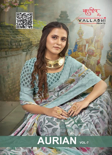 Aurian Vol 7 By Vallabhi Printed Georgette Sarees Wholesale Shop In Surat