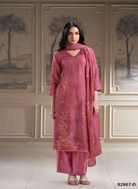 Aurora 2967 By Ganga Bemberg Russian Silk Online Designer Salwar Suit Wholesale