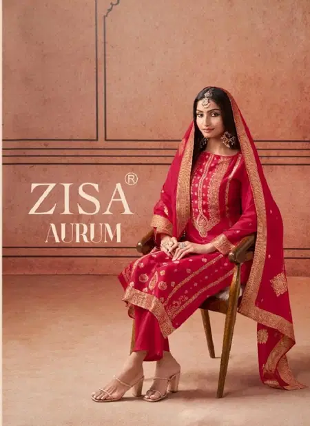 Aurum By Zisa Pure Weaving jacquard Salwar Kameez Wholesale Shop In Surat Catalog