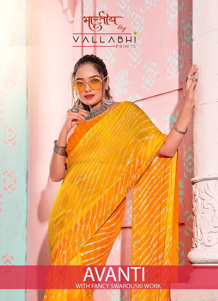 Avanti By Vallabhi Printed Georgette Sarees Wholesale Shop In Surat