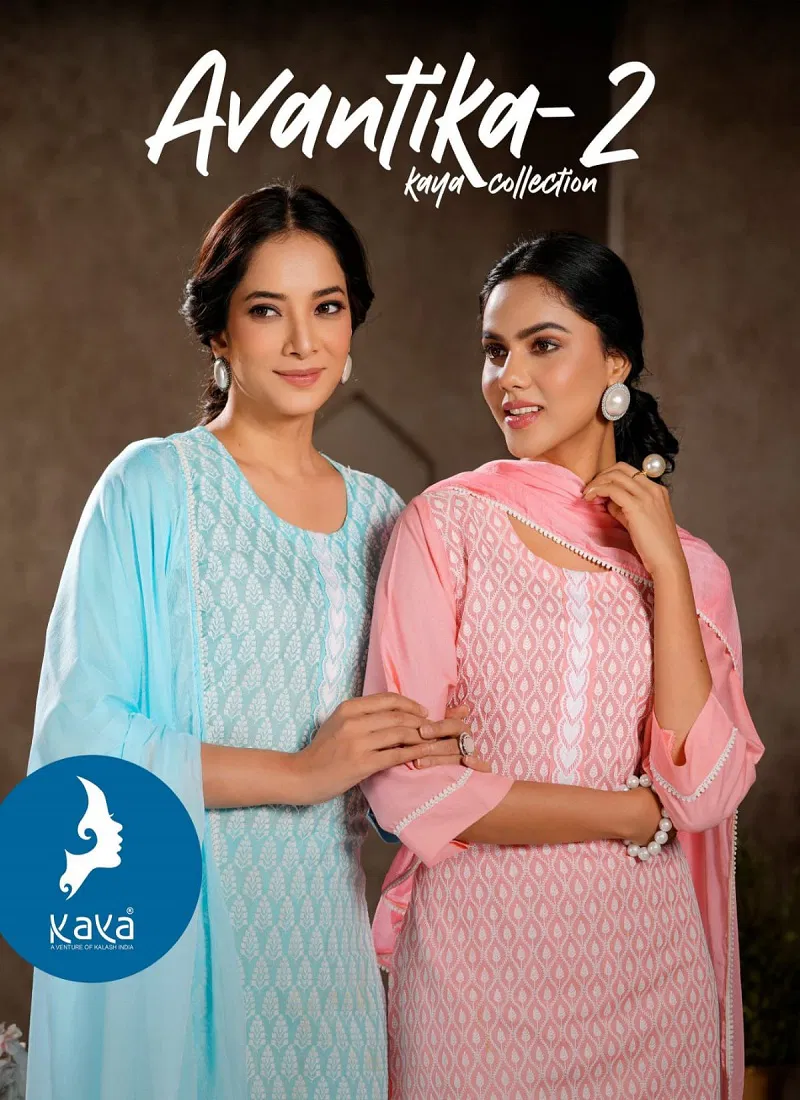 Avantika 2 By Kaya Rayon Kurti With Bottom Dupatta Wholesale In India