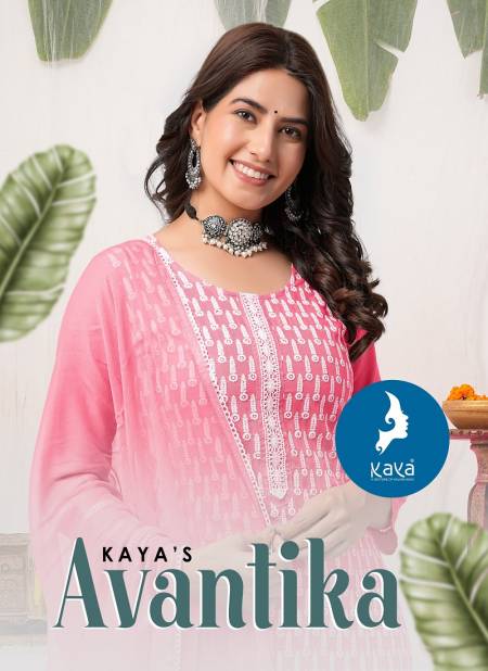 Avantika By Kaya Rayon Designer Kurti With Bottom Dupatta Wholesale Price In Surat Catalog