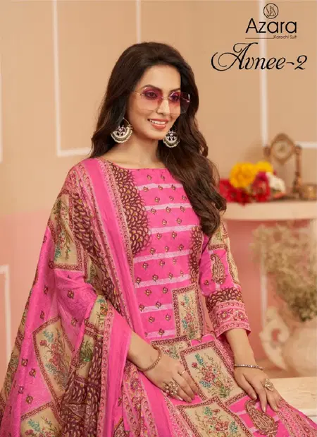 Avnee By Radhika Azara Lawn Cotton Dress Material Suppliers In India