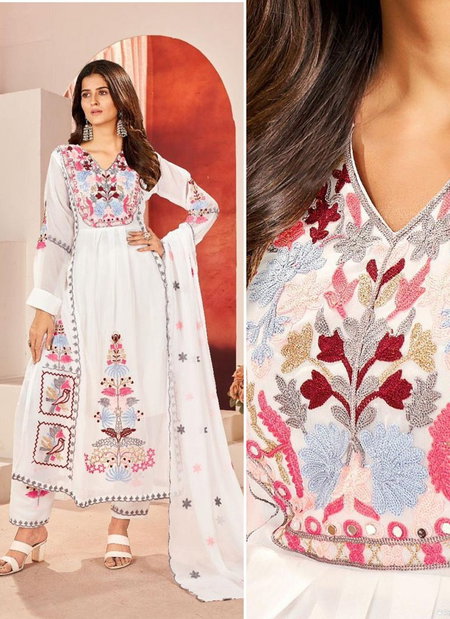 Ayesha Faux Georgette Anarkali Readymade Suits Catalog
