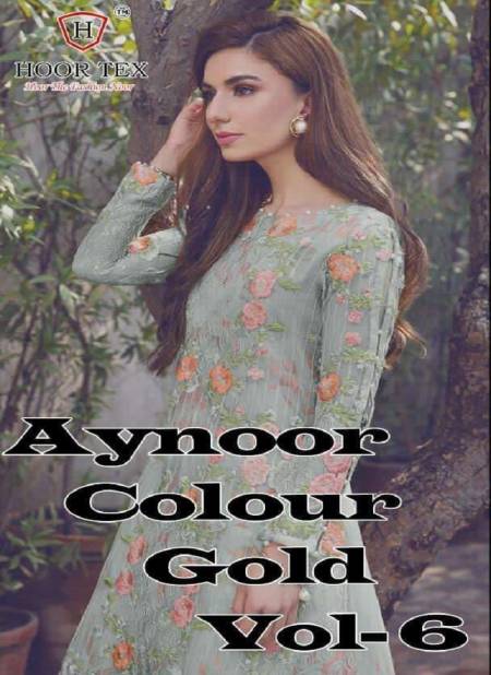 Aynoor Colour Gold 6 Latest Wedding Wear Georgette Heavy Top And Heavy Satin Bottom With Dupatta Designer Dress Material Catalog