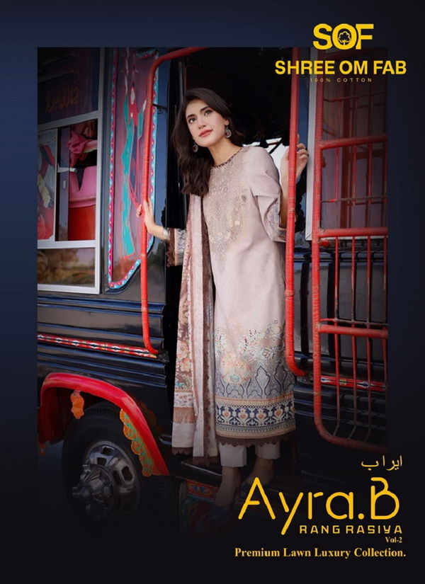 Ayra B Vol 2 By Sof Lawn Cotton Pakistani Dress Material Wholesale Price In Surat