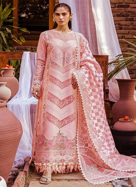 Az 1222 A To B By Alzohaib Cotton Semi Lawn Pakistani Salwar Suits Wholesalers In Surat
