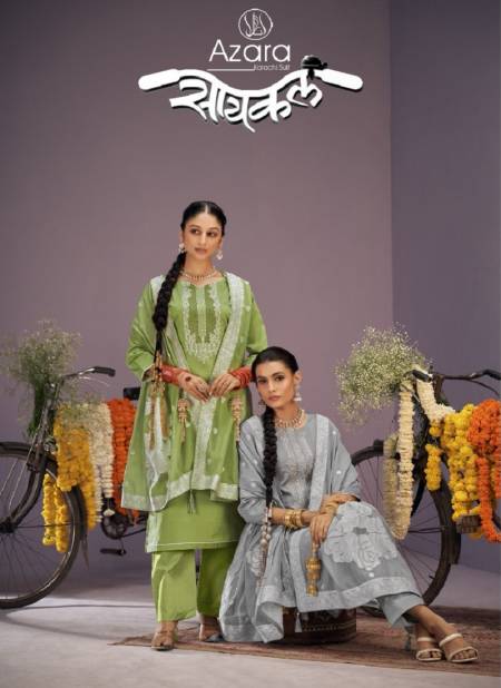 Azara Cycle By Radhika Embroidery Jam Cotton Dress Material Wholesale Suppliers In Mumbai Catalog