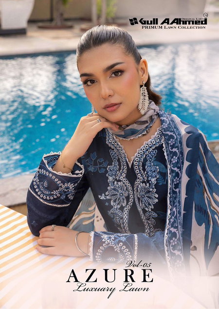 Azure Vol 5 By Gull A Ahmed Cambric Cotton Online Readymade Dress Wholesale
