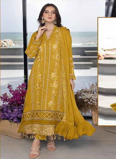 B 03 E To H By Bilqis Embroidery Georgette Pakistani Suits Wholesale Price In Surat 
