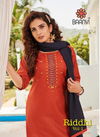 Baanvi Ridhi 1 Exclusive Designer Festive Wear Designer Cotton With Embroidery Readymade Collection
