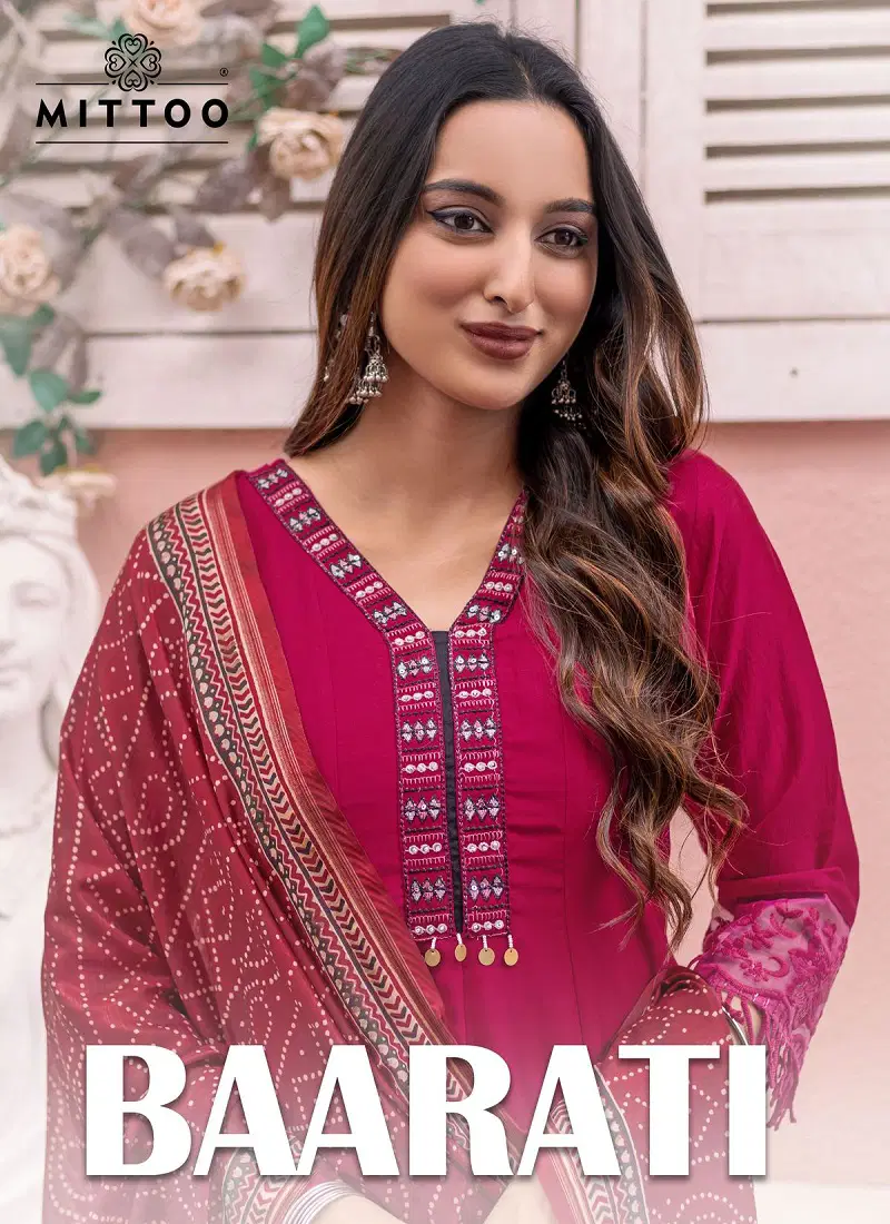 Baarati By Mittoo Vichitra Printed Kurti With Bottom Dupatta Wholesale Price Catalog