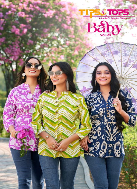 Baby Vol 03 By Tips And Tops Cotton Printed Ladies Top Wholesale Price In Surat Catalog