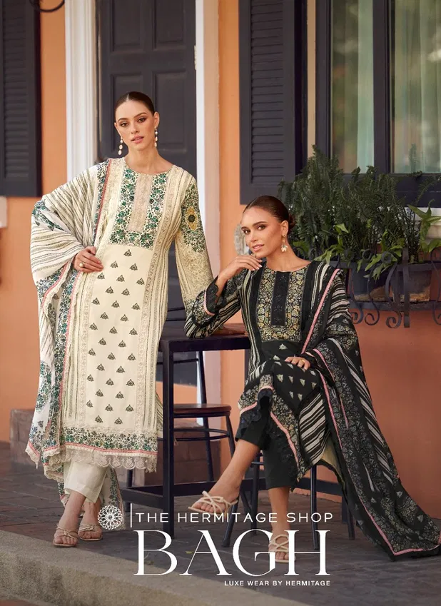 Bagh Edition 2 By The Hermitage Shop Jam Satin Dress Material Suppliers In India