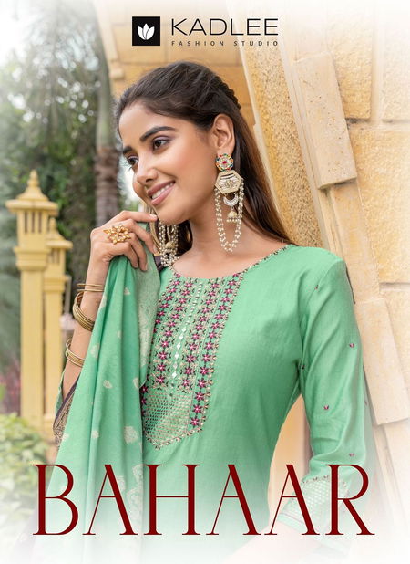 Bahaar By Kadlee Viscose Weaving Kurti With Bottom Dupatta Wholesale Shop In Surat Catalog